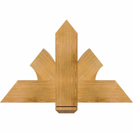 Ekena Millwork Redmond Rough Sawn Timber Gable Bracket, Western Red Cedar, 36"W x 23"H x 2"D x 6"F, 15/12 Pitch GBW036X23X0206RED00RWR